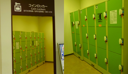 關西京都近郊最大級「三井 OUTLET PARK 滋賀龍王」的貼心服務免費置物櫃